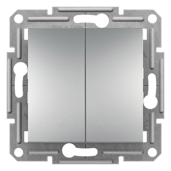 Imagem de Asfora - Comutador de escada duplo - 10A - Aluminio