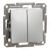 Imagem de Asfora - Comutador de escada duplo - 10A - Aluminio