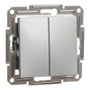 Imagem de Asfora - Comutador de escada duplo - 10A - Aluminio