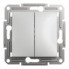 Imagem de Asfora - Comutador de escada duplo - 10A - Aluminio