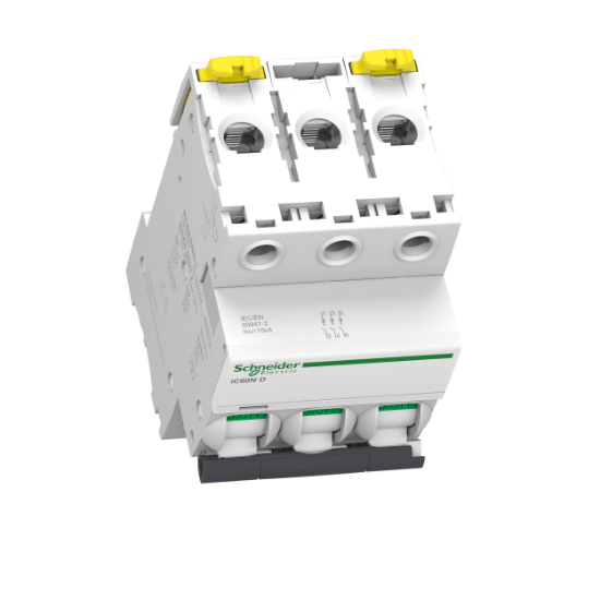 Imagem de Acti9 iC60N   Disjuntor   3P   50A   Curva D   6000A IEC 60898 1   10 kA IEC 60947 2