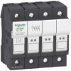Imagem de TeSyS porta-fusivel 3P N 32A - tamanho fusivel 10 x 38 mm