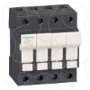 Imagem de TeSyS porta-fusivel 3P N 32A - tamanho fusivel 10 x 38 mm