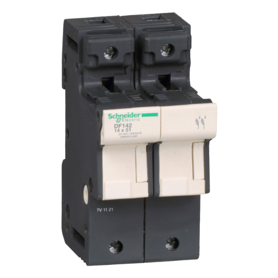 Imagem de TeSyS porta-fusivel 2P 50A - tamanho fusivel 14 x 51 mm