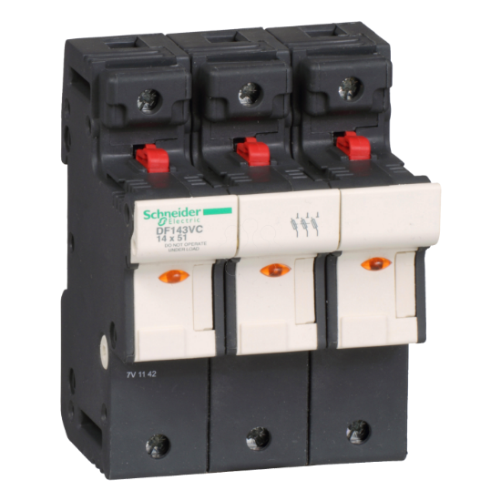 Imagem de TeSyS porta-fusivel 3P 50A - tamanho fusivel 14 x 51 mm