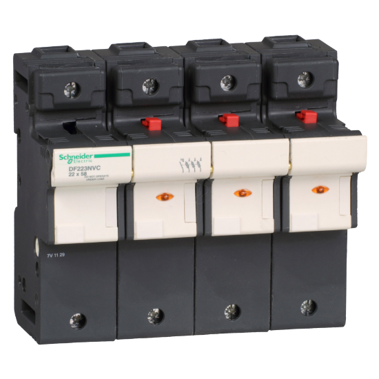 Imagem de TeSyS porta-fusivel 3P N 125A - tamanho fusivel 22 x 58 mm