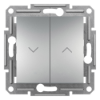 Imagem de Asfora - Interruptor de estores - 10A - Aluminio