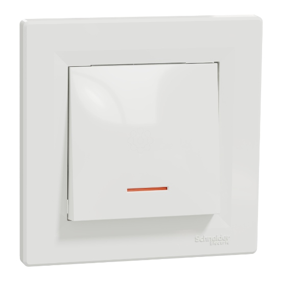 Imagem de Asfora - Interruptor unipolar - luminoso - 10A - Branco
