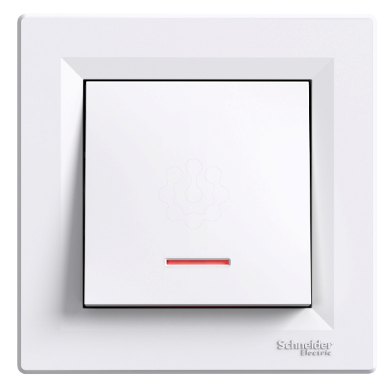 Imagem de Asfora - Comutador de escada - luminoso - 10A -  Branco
