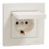 Imagem de Asfora - Tomada 2P+T com tampa e obturadores - 16A - IP21 - Creme