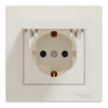 Imagem de Asfora - Tomada 2P+T com tampa e obturadores - 16A - IP21 - Creme