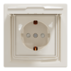 Imagem de Asfora - Tomada 2P+T com tampa e obturadores - 16A - IP44 - Creme