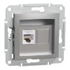 Imagem de Asfora - Tomada RJ45 categoria 5e UTP - Aluminio