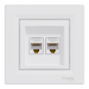Imagem de Asfora - Tomada RJ45 dupla categoria 5e UTP - Branco