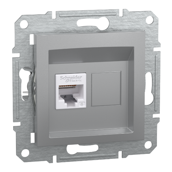 Imagem de Asfora - Tomada RJ45 categoria 6 UTP - Aluminio