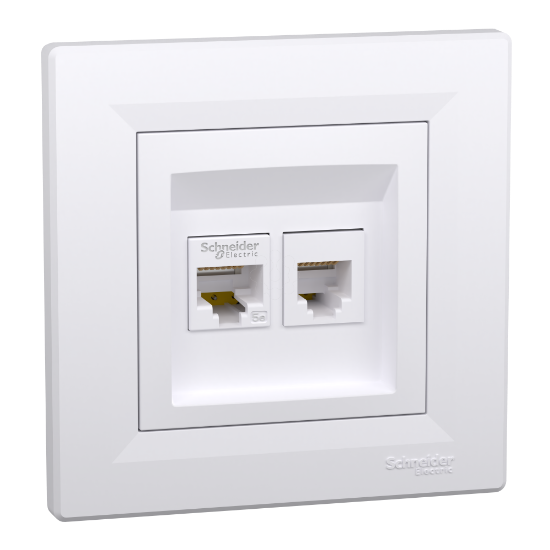 Imagem de Asfora - Tomada RJ45+RJ12 - Branco