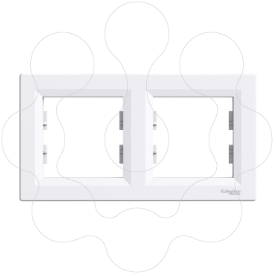 Imagem de Asfora - Quadro horizontal 2 elementos - Branco