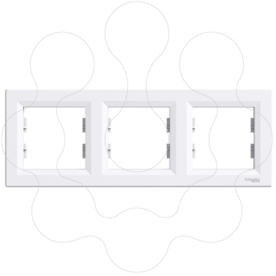 Imagem de Asfora - Quadro horizontal 3 elementos - Branco