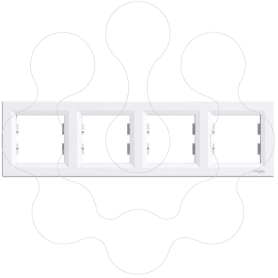 Imagem de Asfora - Quadro horizontal 4 elementos - Branco