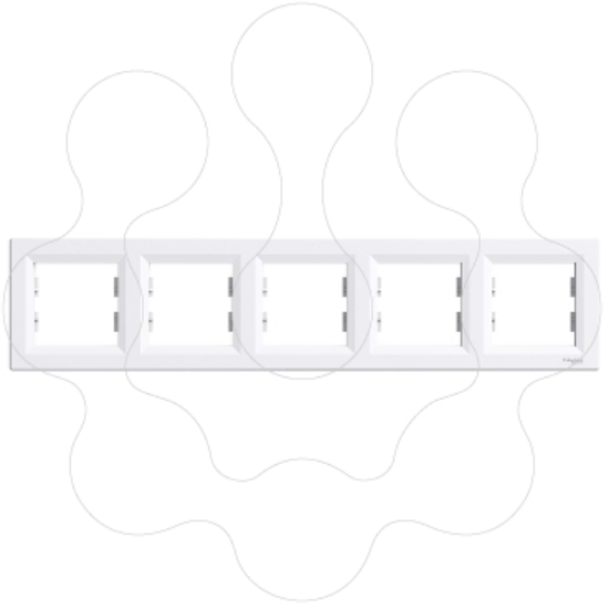 Imagem de Asfora - Quadro horizontal 5 elementos - Branco