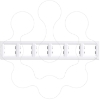 Imagem de Asfora - Quadro horizontal 6 elementos - Branco