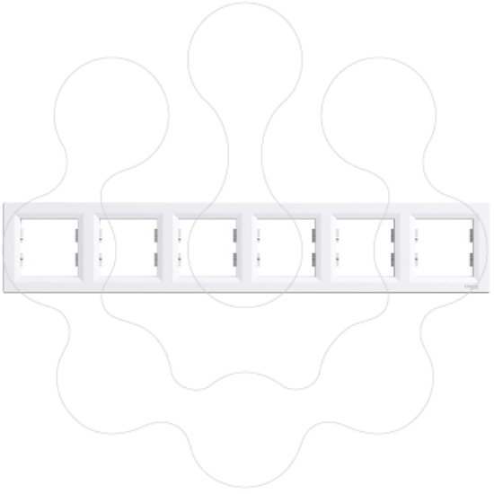 Imagem de Asfora - Quadro horizontal 6 elementos - Branco