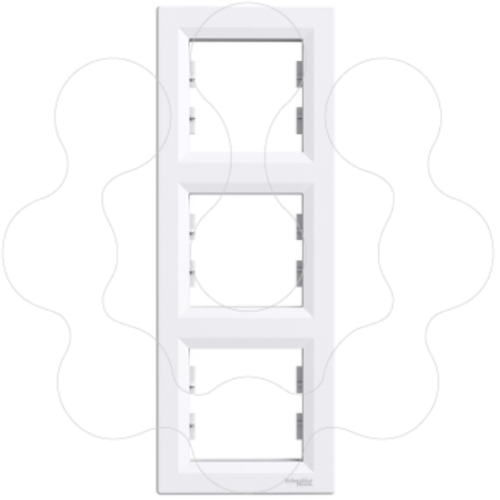 Imagem de Asfora - Quadro vertical 3 elementos - Branco
