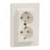 Imagem de Asfora - Tomada 2P+T dupla - 16A - Creme