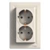 Imagem de Asfora - Tomada 2P+T dupla - 16A - Creme