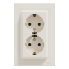 Imagem de Asfora - Tomada 2P+T dupla - 16A - Creme