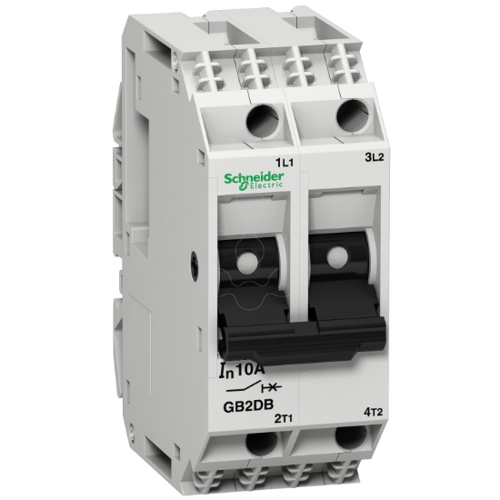 Imagem de disjuntor TeSys para circuitos de comando - GB2-DB - 6 A - 2 polos - 2d