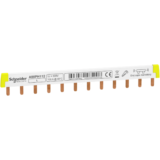 Imagem de Acti 9 - comb busbar - 1L - 18 mm pitch - 12 modules - 100A