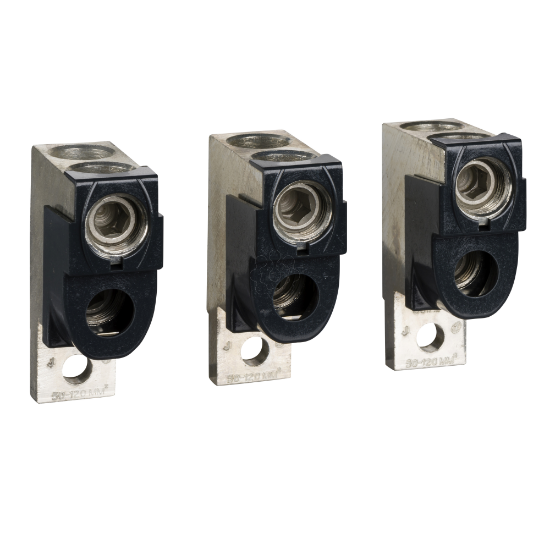 Imagem de 3 bornes para 2 cabos 50 120mm2 + separador de fases NSX100/250 INV/INS