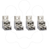 Imagem de 4 bornes aluminio p/ 6 cabos 1.5 35mm2 + separador de fases NSX100/250 INV/INS
