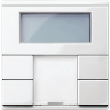 Imagem de Push button 2 gang plus with room temp. ctrl unit polar white glossy System M