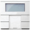 Imagem de Push button 2 gang plus with room temp. ctrl unit polar white glossy System M