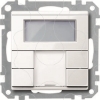 Imagem de Push button 2 gang plus with room temp. ctrl unit polar white glossy System M
