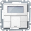 Imagem de Push button 2 gang plus with room temp. ctrl unit polar white glossy System M