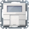 Imagem de Push button 2 gang plus with room temp. ctrl unit polar white glossy System M