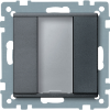 Imagem de Push button 1 gang plus anthracite System M
