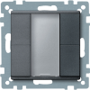 Imagem de Push button 2 gang plus anthracite System M