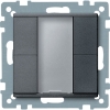 Imagem de Push button 2 gang plus anthracite System M
