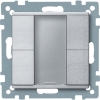 Imagem de Push button 2 gang plus aluminium System M