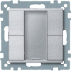 Imagem de Push button 2 gang plus aluminium System M