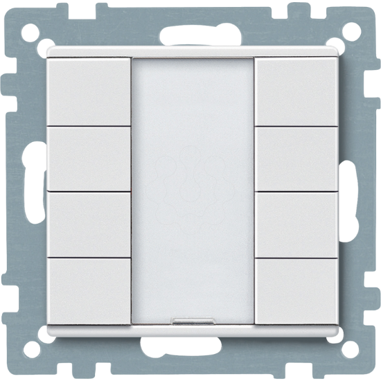 Imagem de Push button 4 gang plus polar white System M
