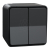 Imagem de Comutador de escada duplo monobloco Mureva Styl saliente IP55 16A Cinzento