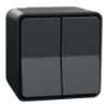 Imagem de Comutador de escada duplo monobloco Mureva Styl saliente IP55 16A Cinzento