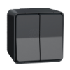 Imagem de Comutador de escada duplo monobloco Mureva Styl saliente IP55 16A Cinzento