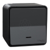 Imagem de Botao de pressao monobloco Mureva Styl saliente luminoso IP55 16A Cinzento