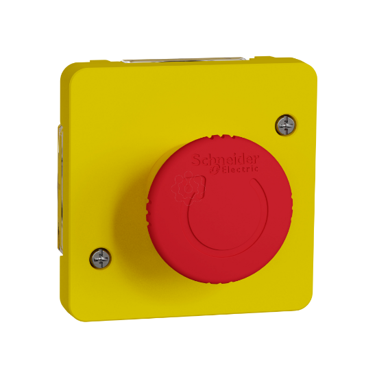 Imagem de Mureva Styl - Interruptor de emergencia por comando rotativo - encastrar/saliente - IP55 - 3A - Amarelo